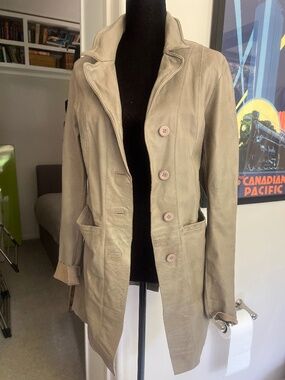 Light Leather Trench